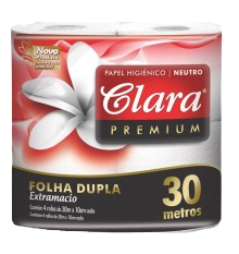 Papel Higiênico Folha Dupla Clara 4x30m