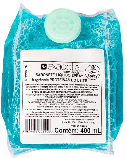 Sabonete Spray Exaccta Proteínas do Leite 400ml